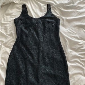 Black Sparkly Dress With Open Back